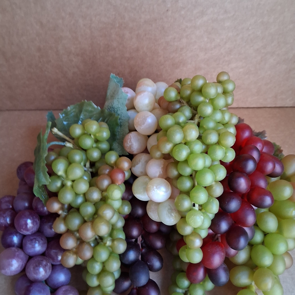 Artificial Mixed Color Grapes Decor